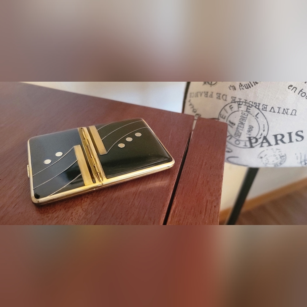 RICHARD HUDNUT | 1920'S Art Deco Compact Lipstick 💄 Cigarette 🚬 Case RARE